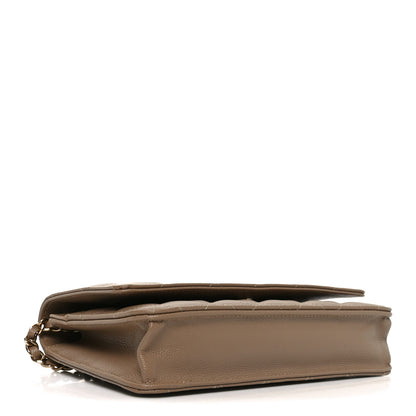 Chanel Caviar Quilted Wallet on Chain WOC Beige 4 of 12