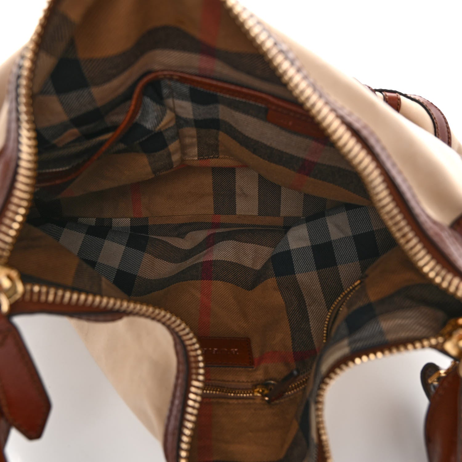 Burberry Canvas Calfskin Canterbury Tote 5 of 12
