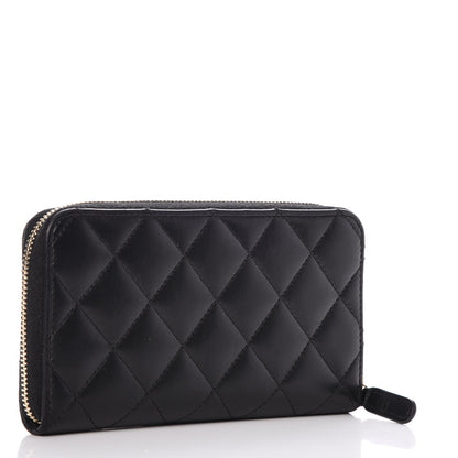 Chanel Lambskin Quilted Small Trendy CC Zip Around Wallet Black 3 of 9