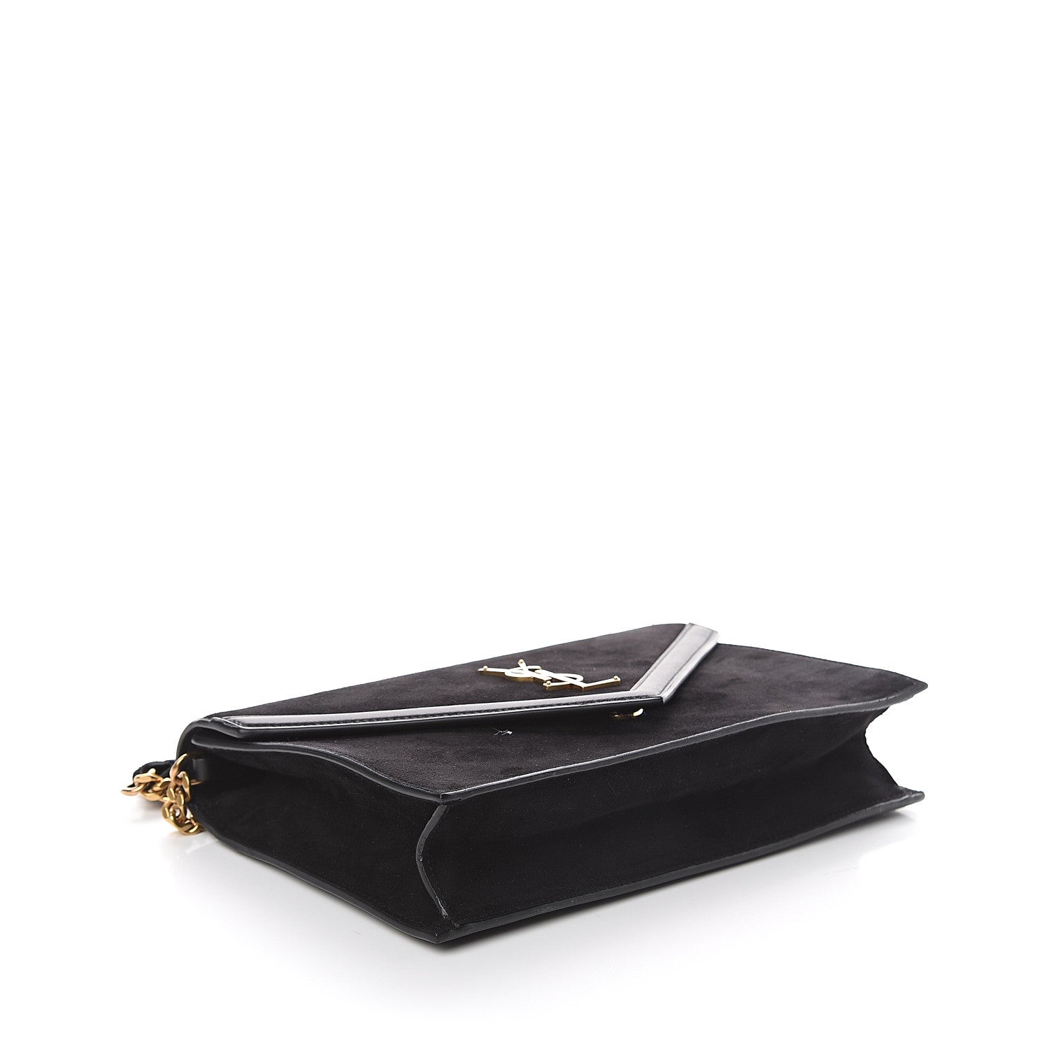 Saint Laurent Suede Calfskin Monogram Le Sept Chain Bag Black 3 of 8