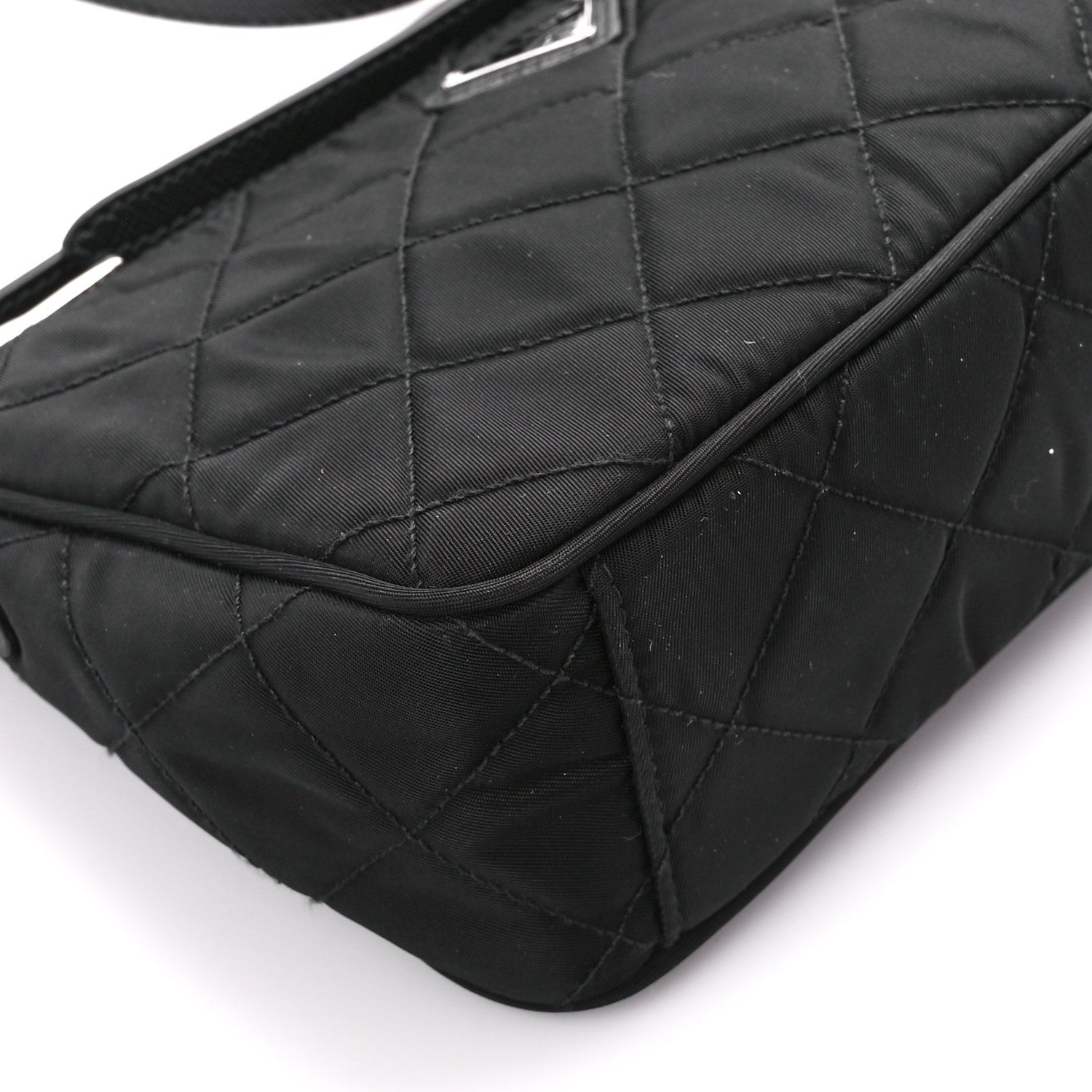 Prada Nylon Tessuto Impuntu Quilted Crossbody Bag Black 10 of 11