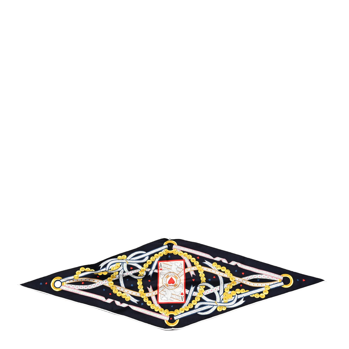 Silk Dame De Coeur Nano Losange Black Rouge Or