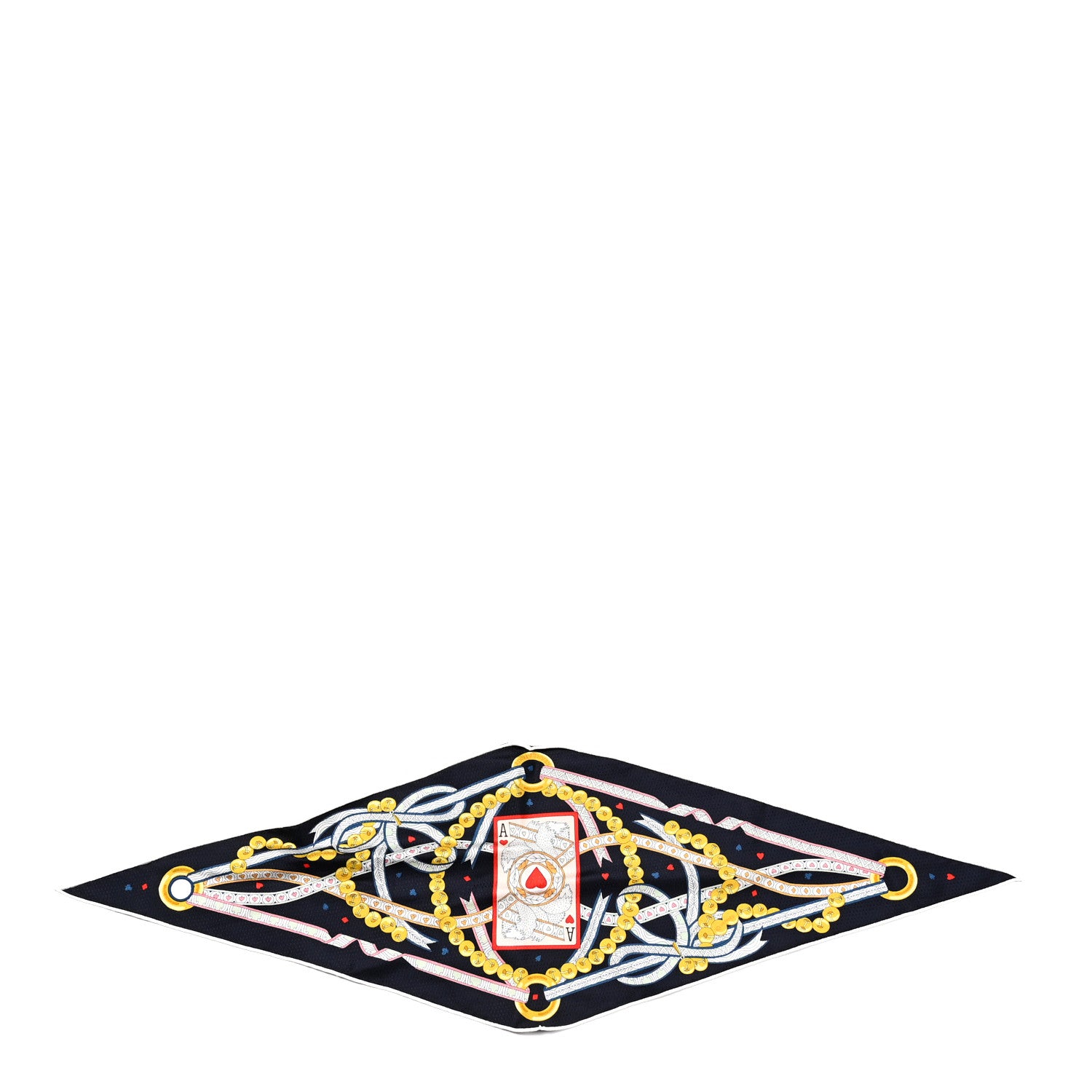 Hermes Silk Dame De Coeur Nano Losange Black Rouge Or 1 of 5
