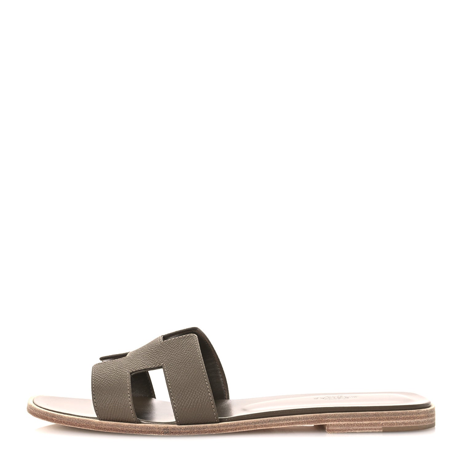 Hermes Epsom Oran Sandals 40.5 Etoupe 1 of 12