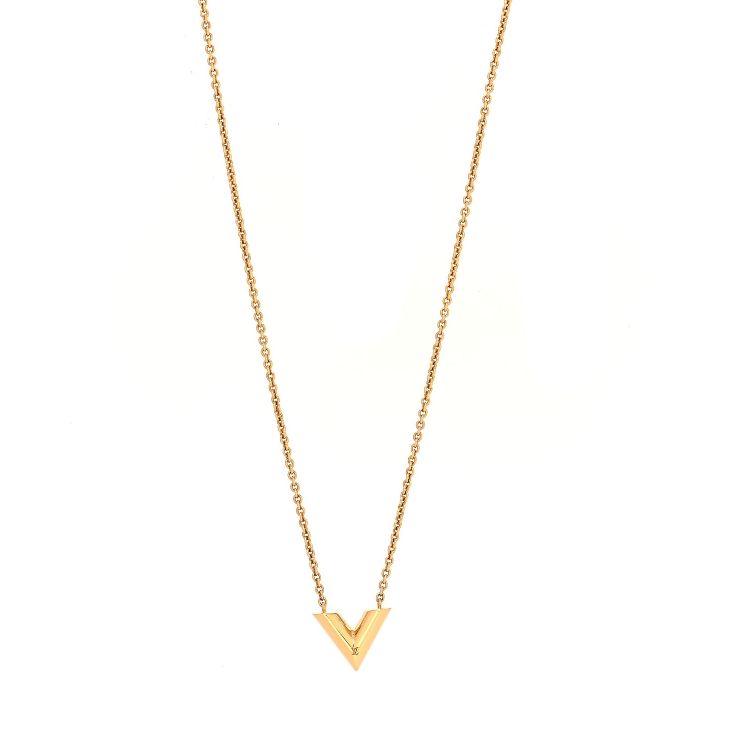 Brass Essential V Necklace Gold