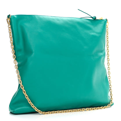 Miu Miu Soft Calf Softy Shoulder Bag Peacock Blue 2 of 11