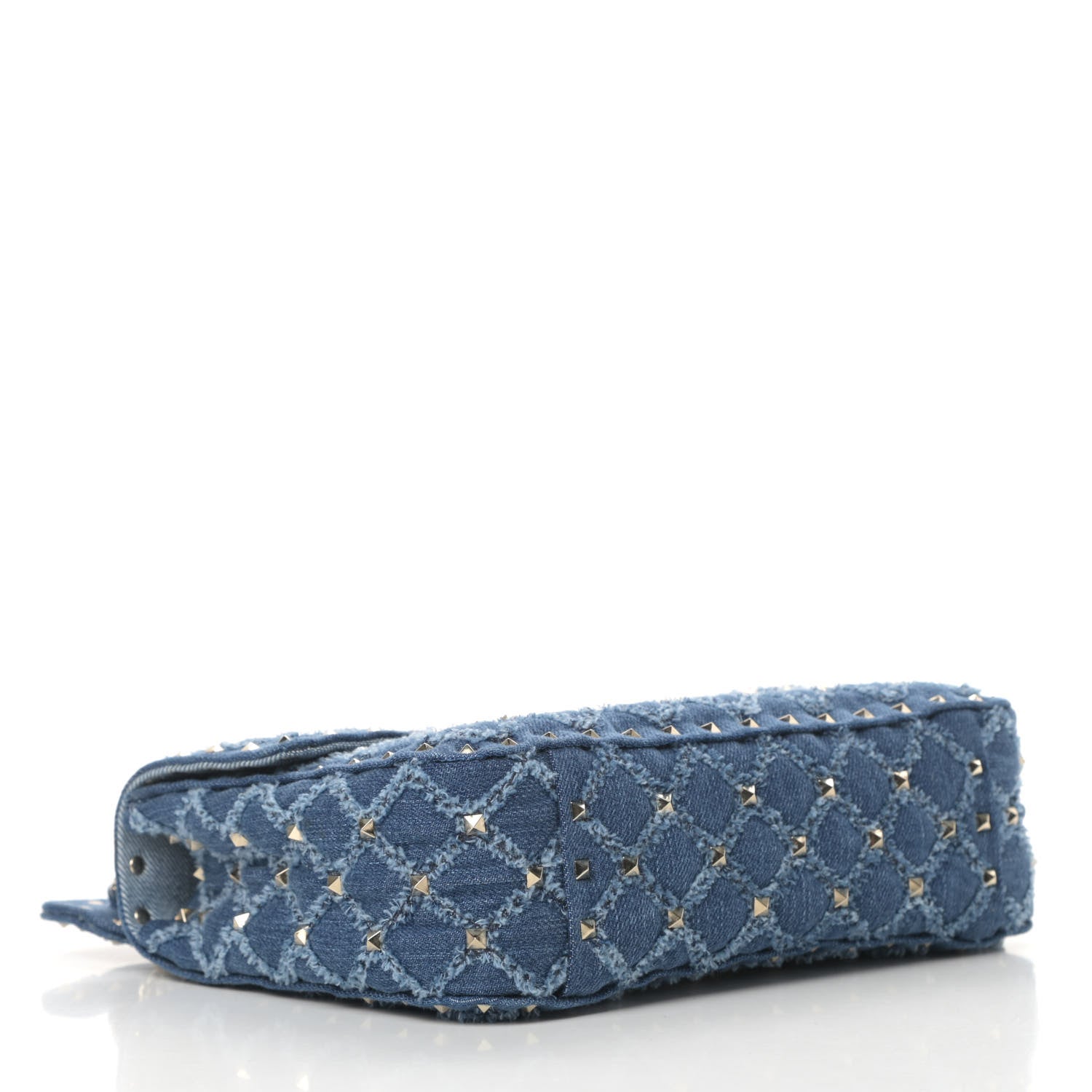 Valentino Garavani Denim Medium Rockstud Spike Shoulder Bag Denim 4 of 9