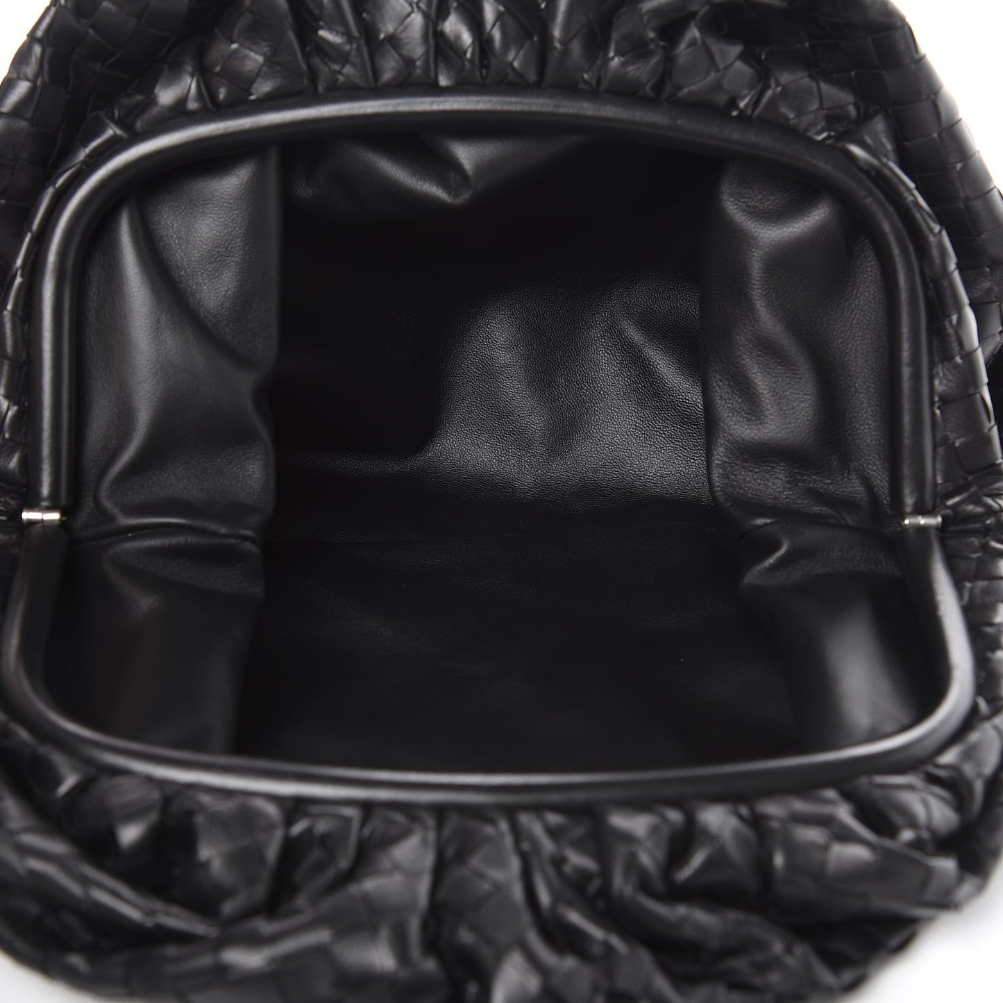 Nappa Maxi Intreccio The Pouch Oversized Clutch Black