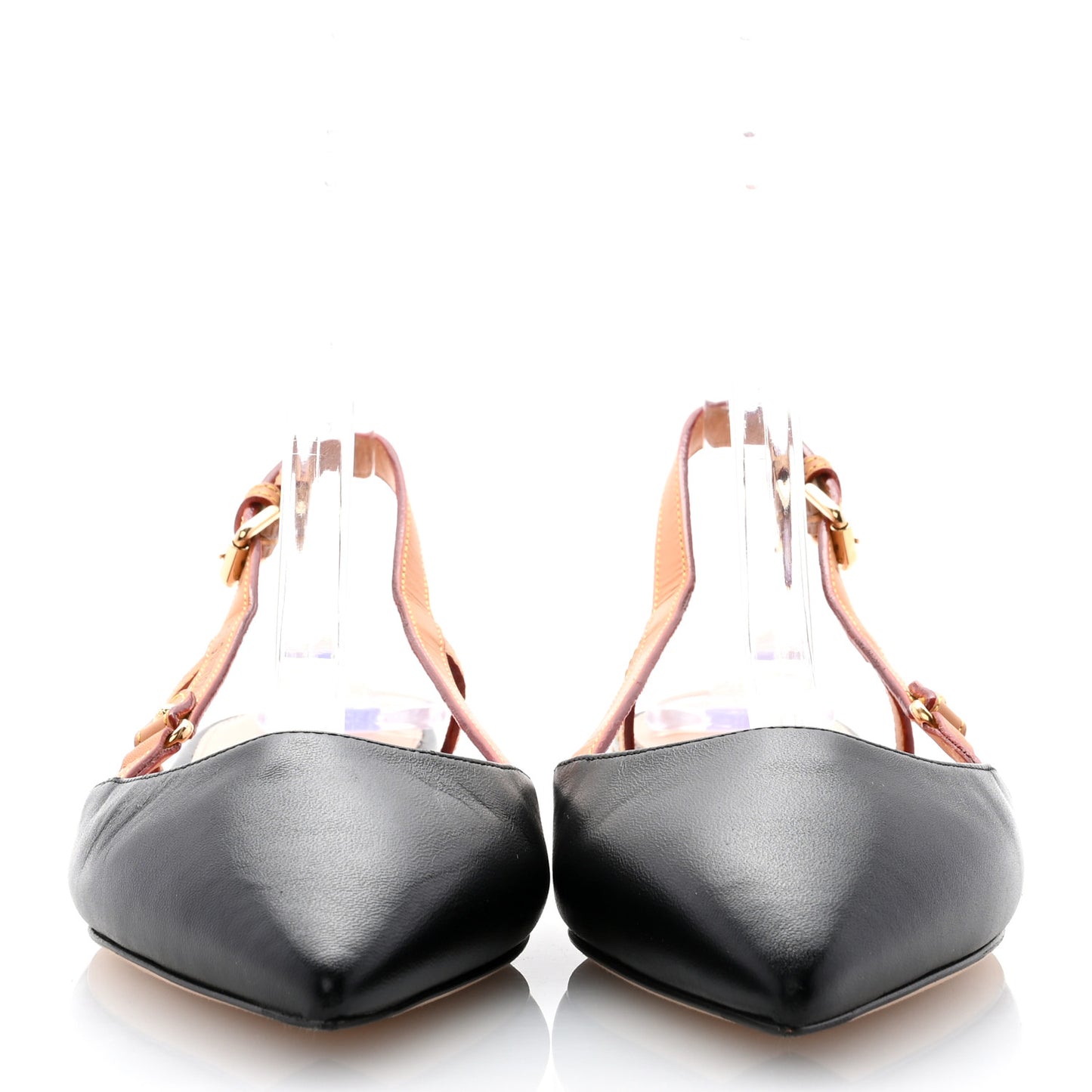 Calfskin Blossom Slingback Flat Ballerina 37 Black