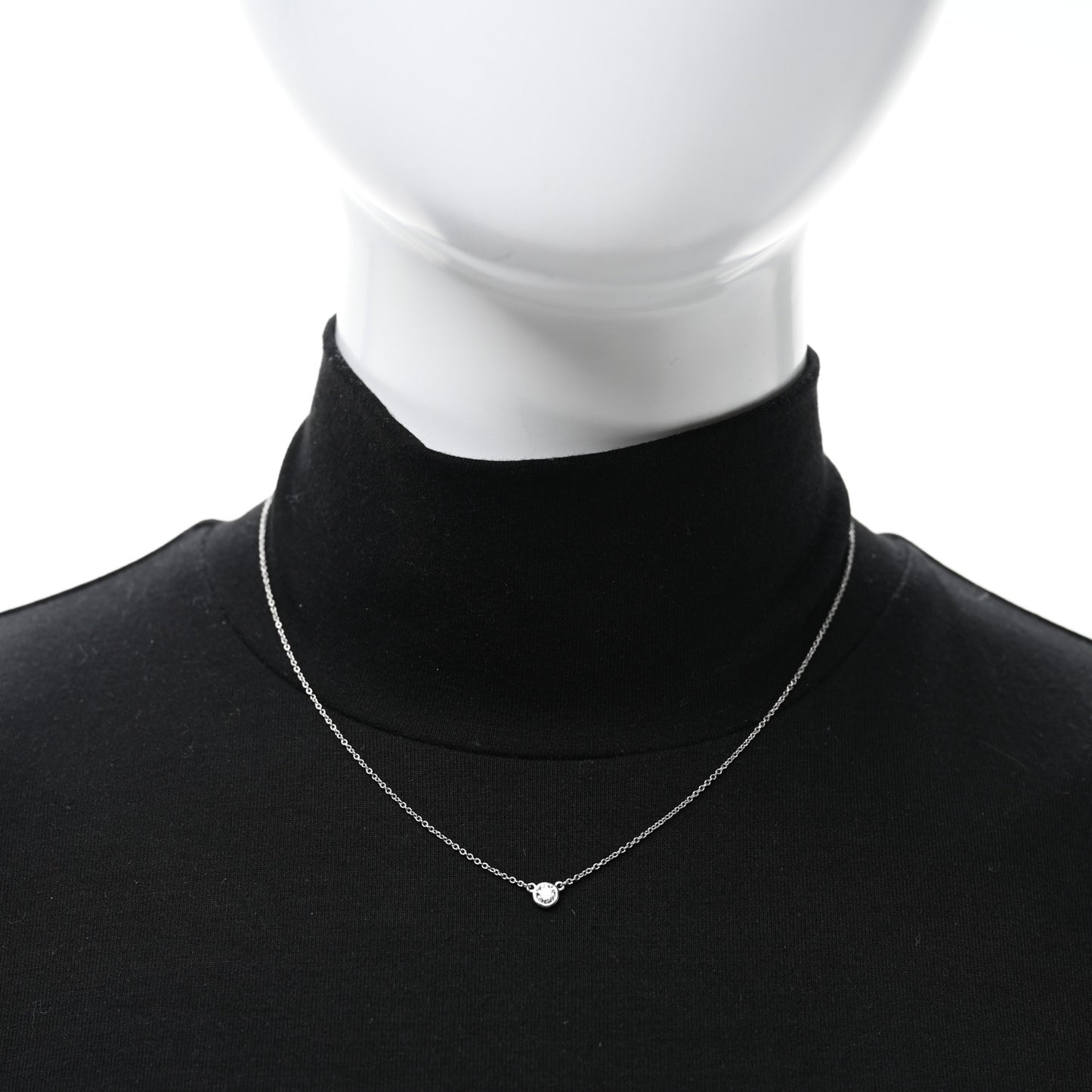 Platinum Diamond .20ct Elsa Peretti Diamonds By The Yard Pendant Necklace