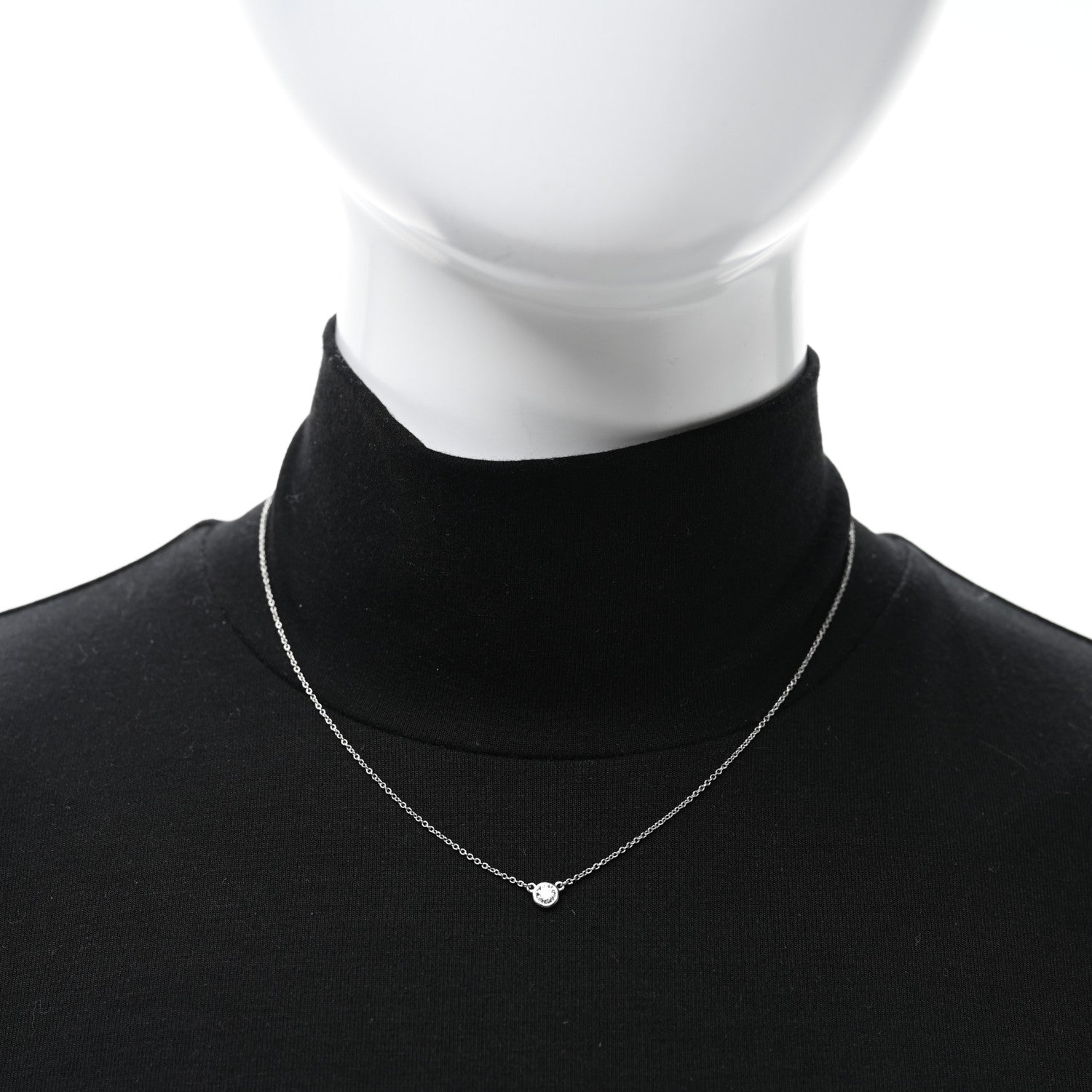 Tiffany Platinum Diamond .20ct Elsa Peretti Diamonds By The Yard Pendant Necklace 2 of 5