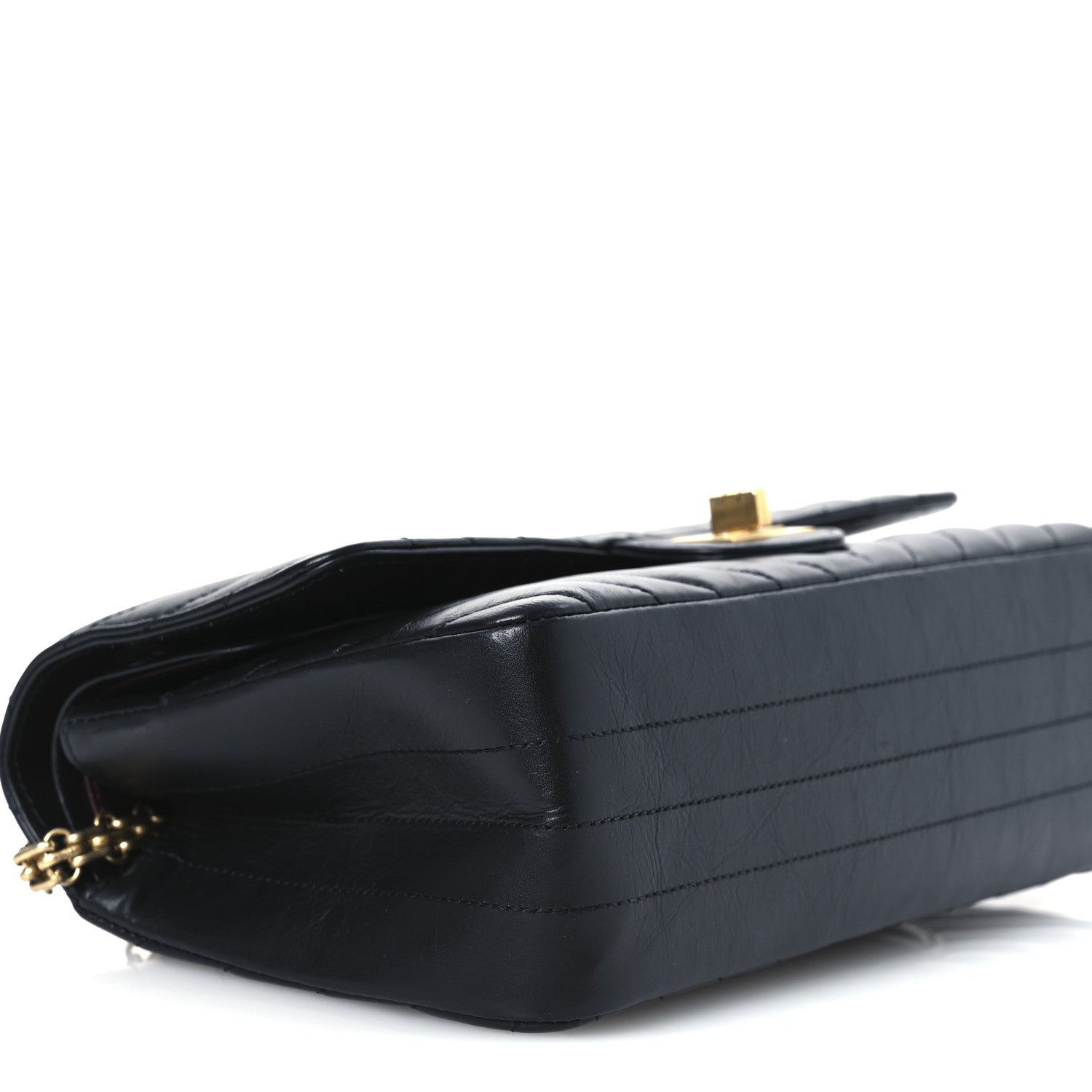 Chanel Aged Calfskin Chevron Quilted 2.55 Reissue 225 Flap Black 9 of 10