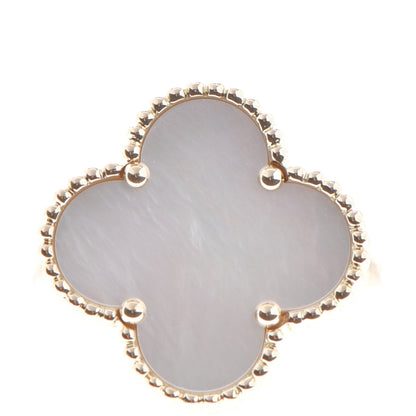 Van Cleef & Arpels 18K Yellow Gold Mother of Pearl Magic Alhambra Ring 56 7.75 1 of 5
