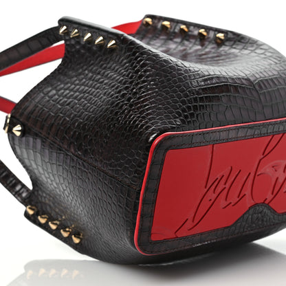 Christian Louboutin Patent Embossed Spiked Mini Cabarock Shopper Tote 9 of 13