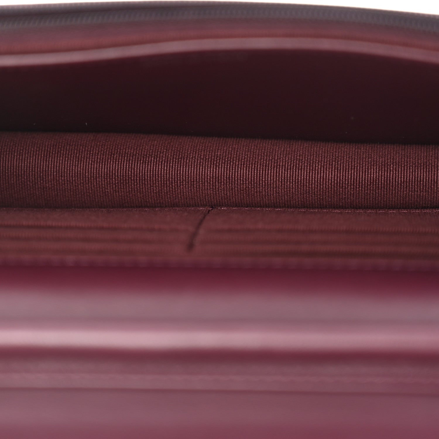Chanel Lambskin Quilted Enamel CC Wallet On Chain WOC Burgundy 5 of 13