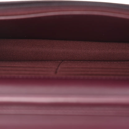 Chanel Lambskin Quilted Enamel CC Wallet On Chain WOC Burgundy 5 of 13