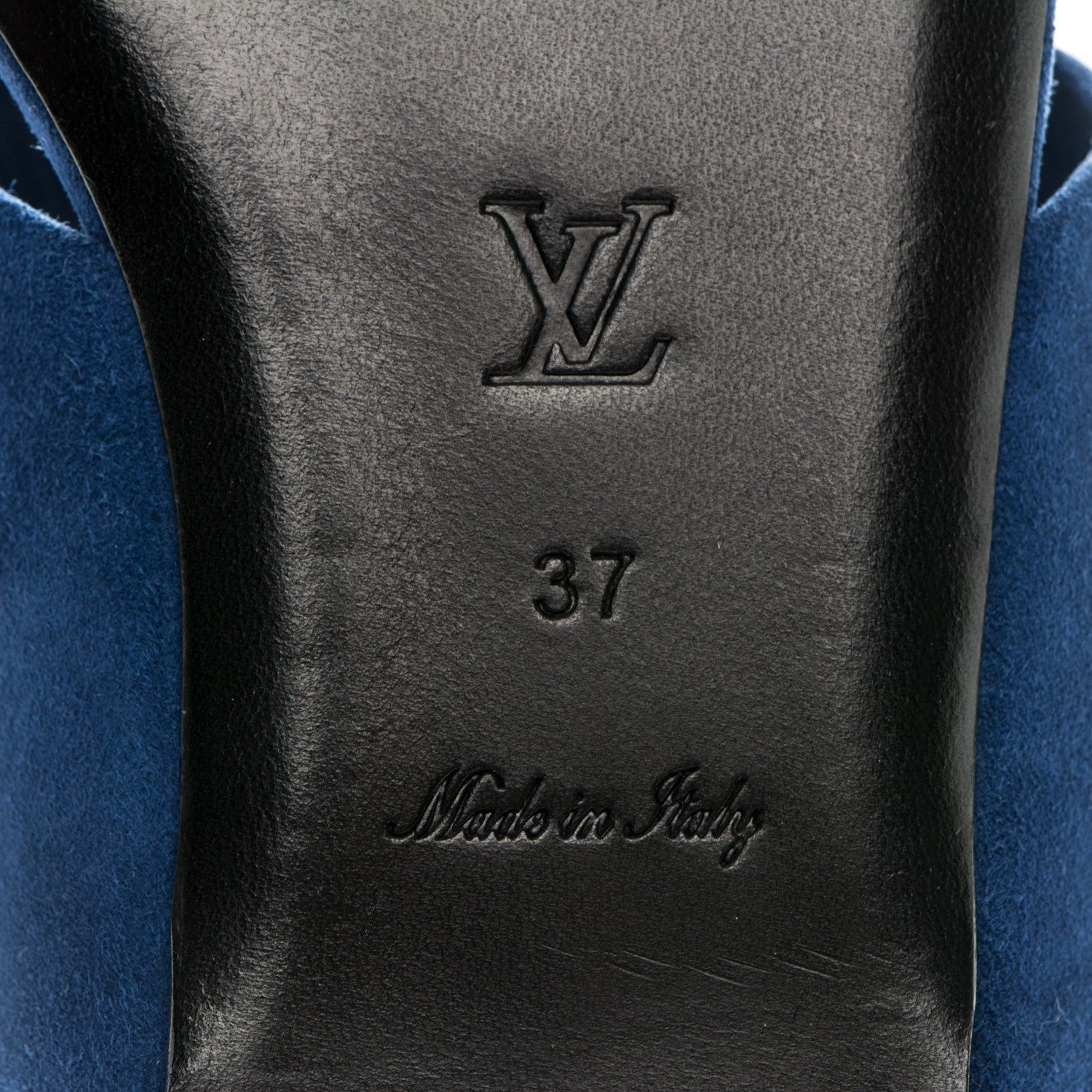 Louis Vuitton Suede Bayfront Mule 37 Blue 6 of 8