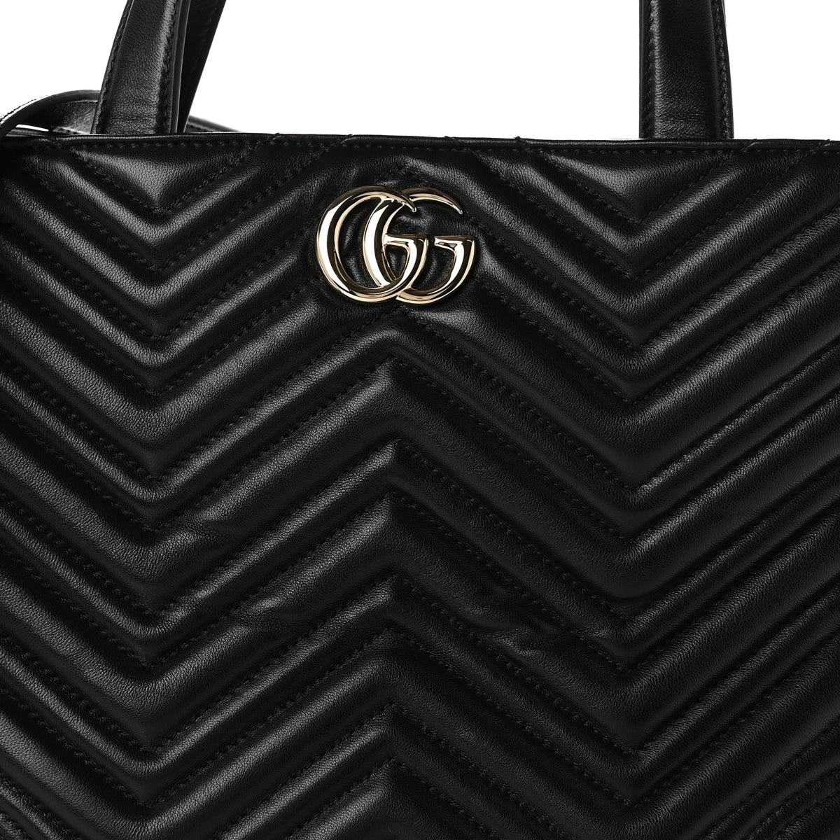 Lambskin Matelasse Medium GG Marmont Betty Tote Bag Black