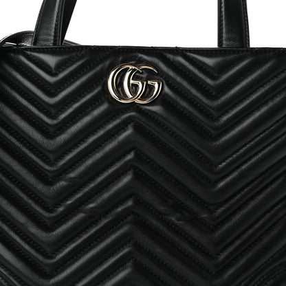 Gucci Lambskin Matelasse Medium GG Marmont Betty Tote Bag Black 7 of 9