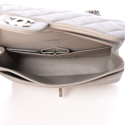 Chanel Lambskin Quilted Small Double Flap Grey 5 of 10