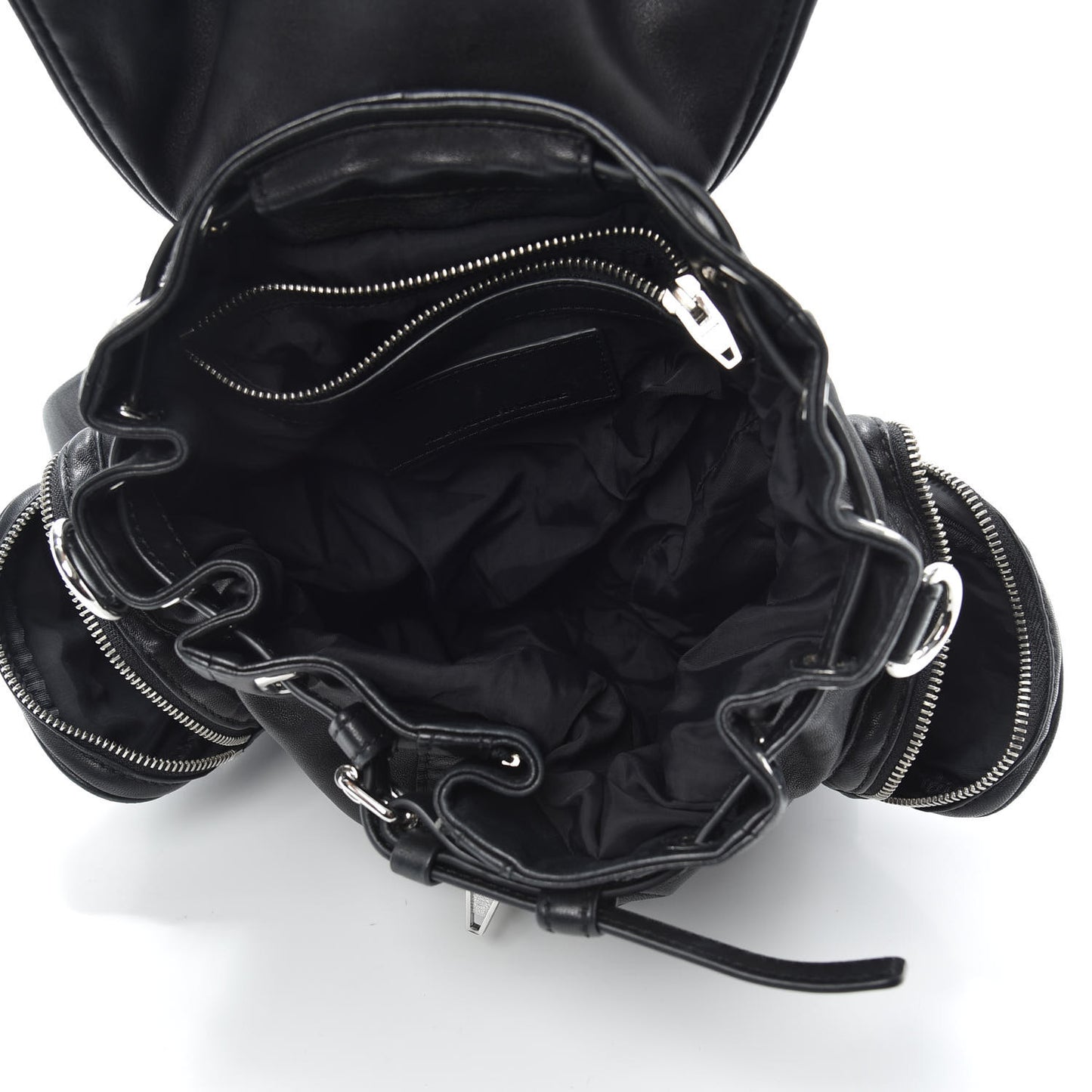 Lambskin Marti Backpack Bag Washed Black Rhodium Hardware