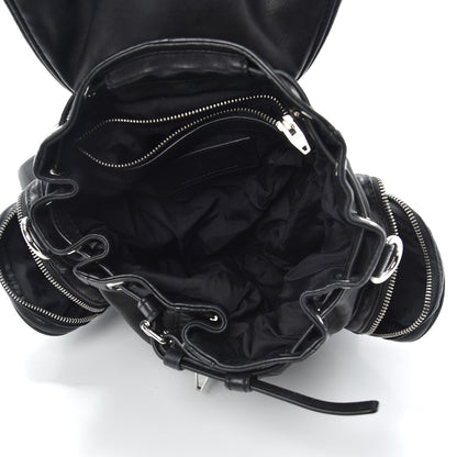 Alexander Wang Lambskin Marti Backpack Bag Washed Black Rhodium Hardware 5 of 9