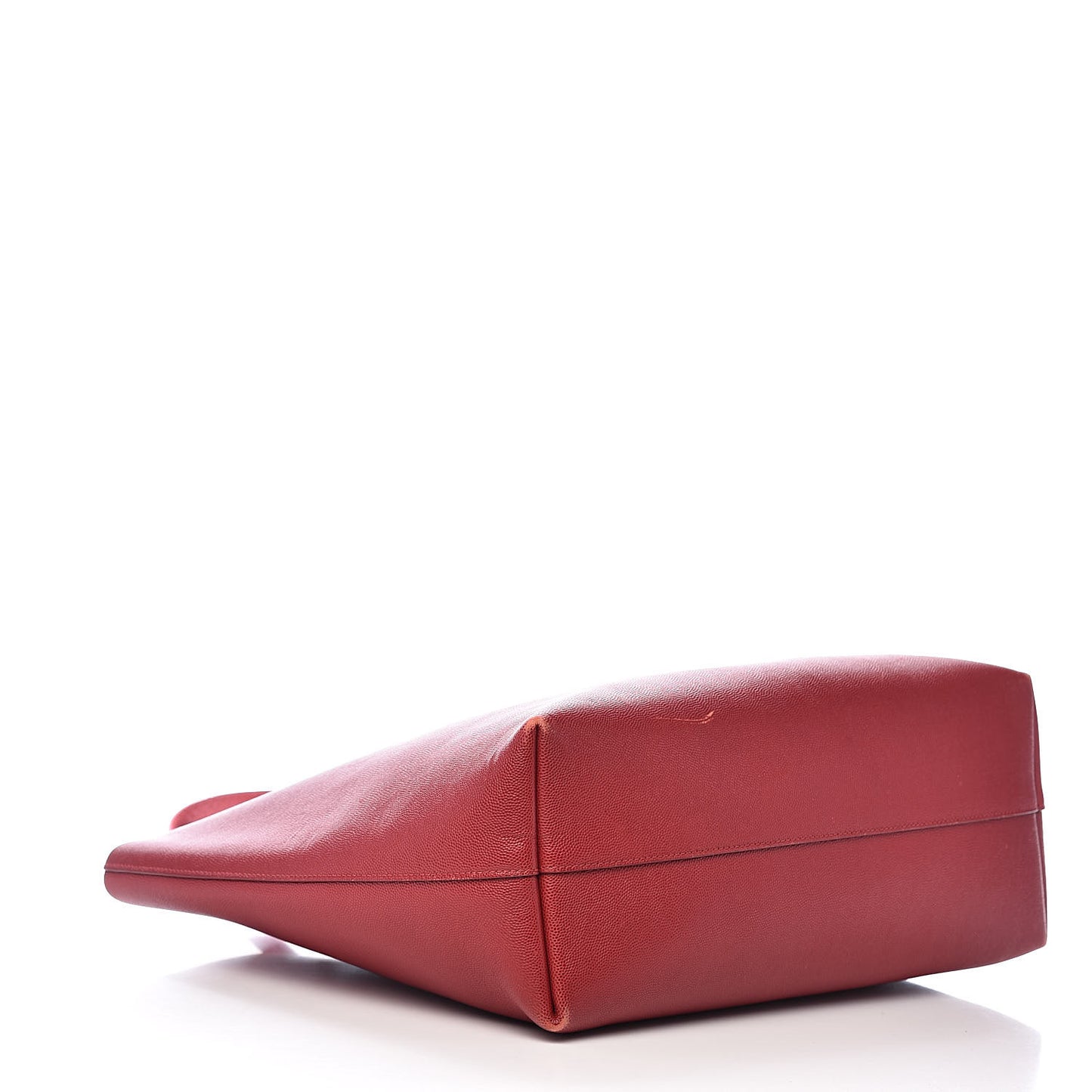 Grained Calfskin Small T Tote Red