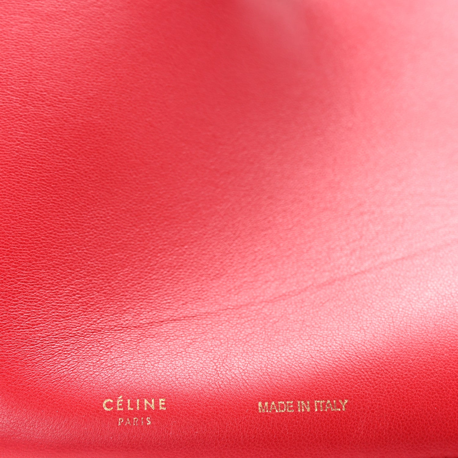 Celine Lambskin Knotted Clutch Bright Red Powder 6 of 6