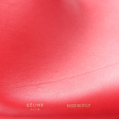 Celine Lambskin Knotted Clutch Bright Red Powder 6 of 6