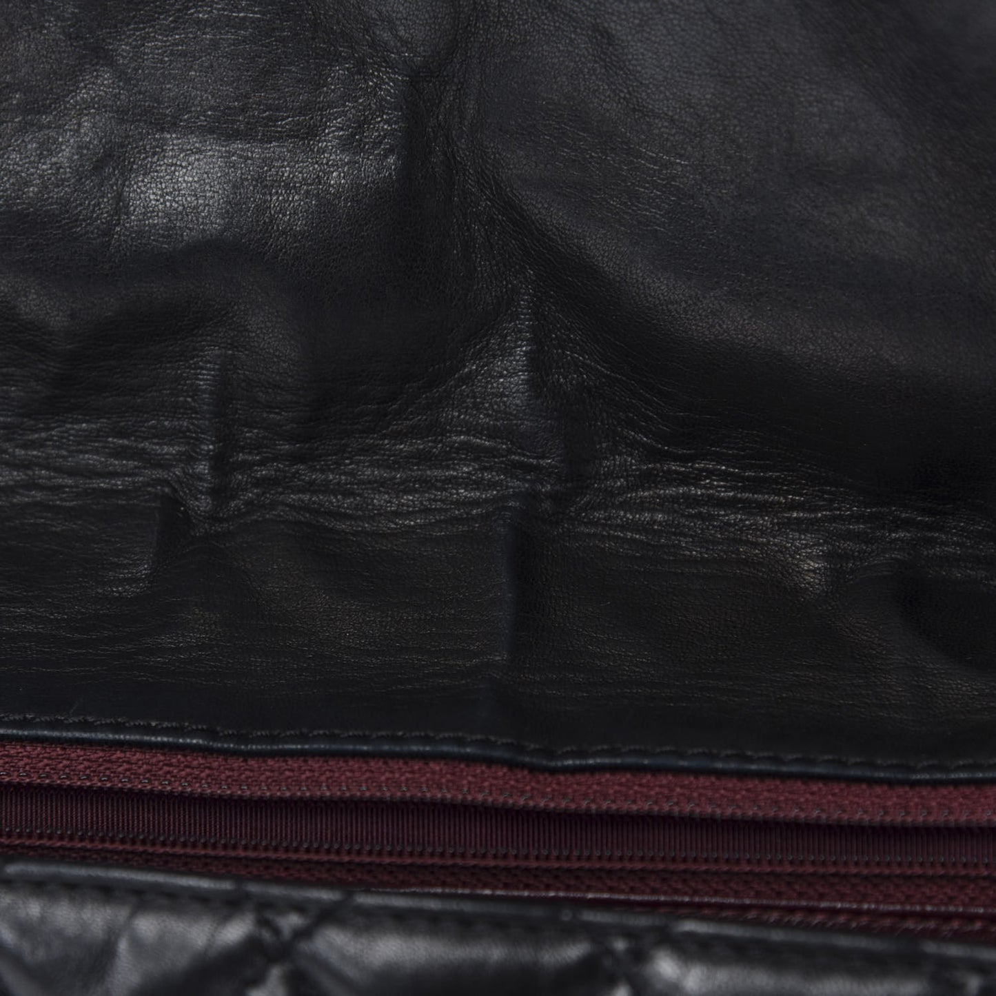Washed Lambskin Quilted Maxi Single Flap Black