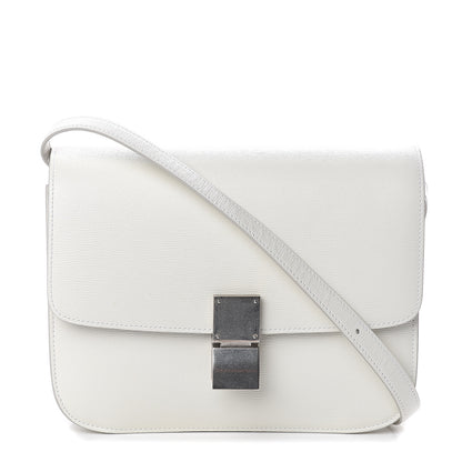 Celine Liege Calfskin Medium Classic Box Flap Bag White 1 of 7
