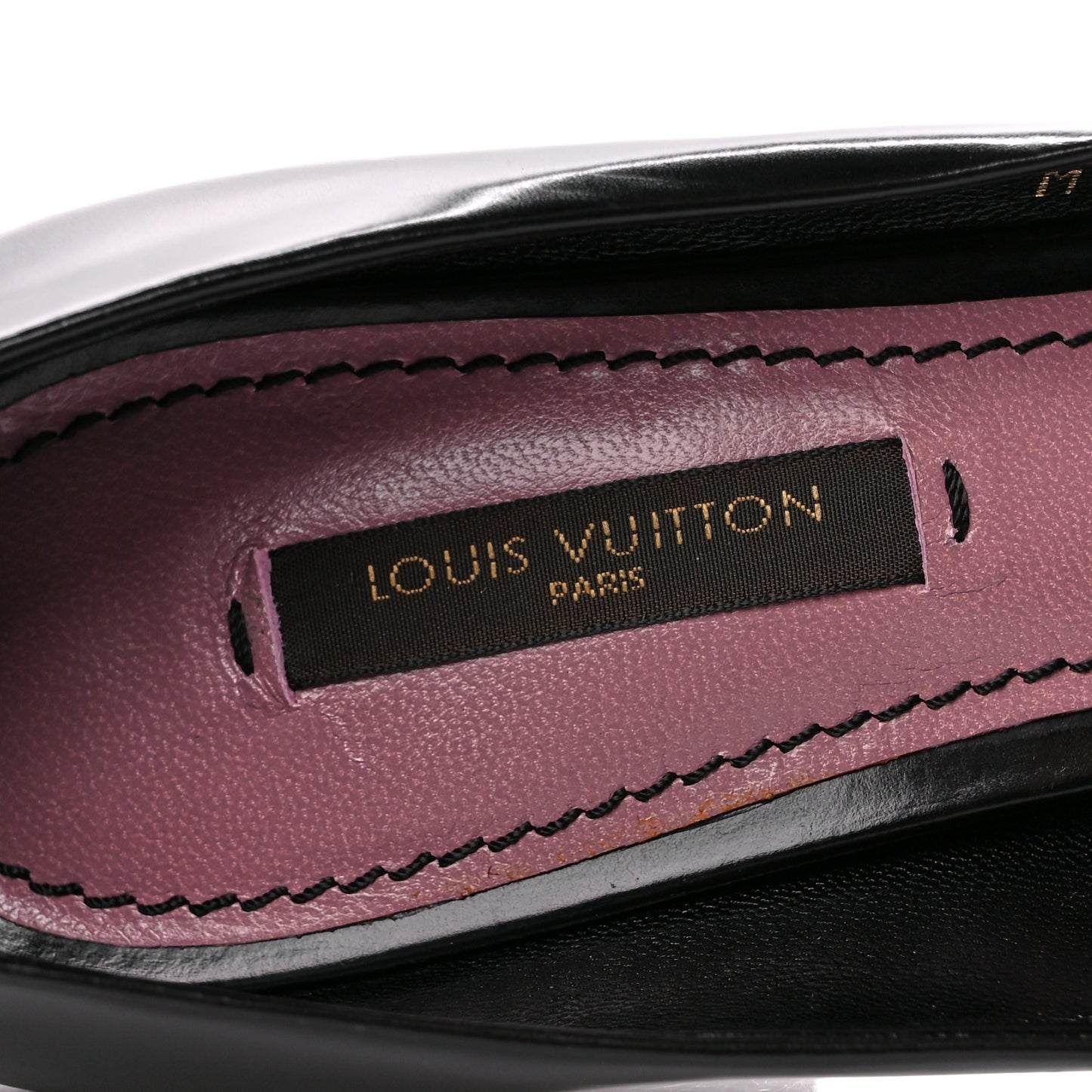 LOUIS VUITTON Smooth Calfskin Buckle Peep Toe Pumps 36 Black