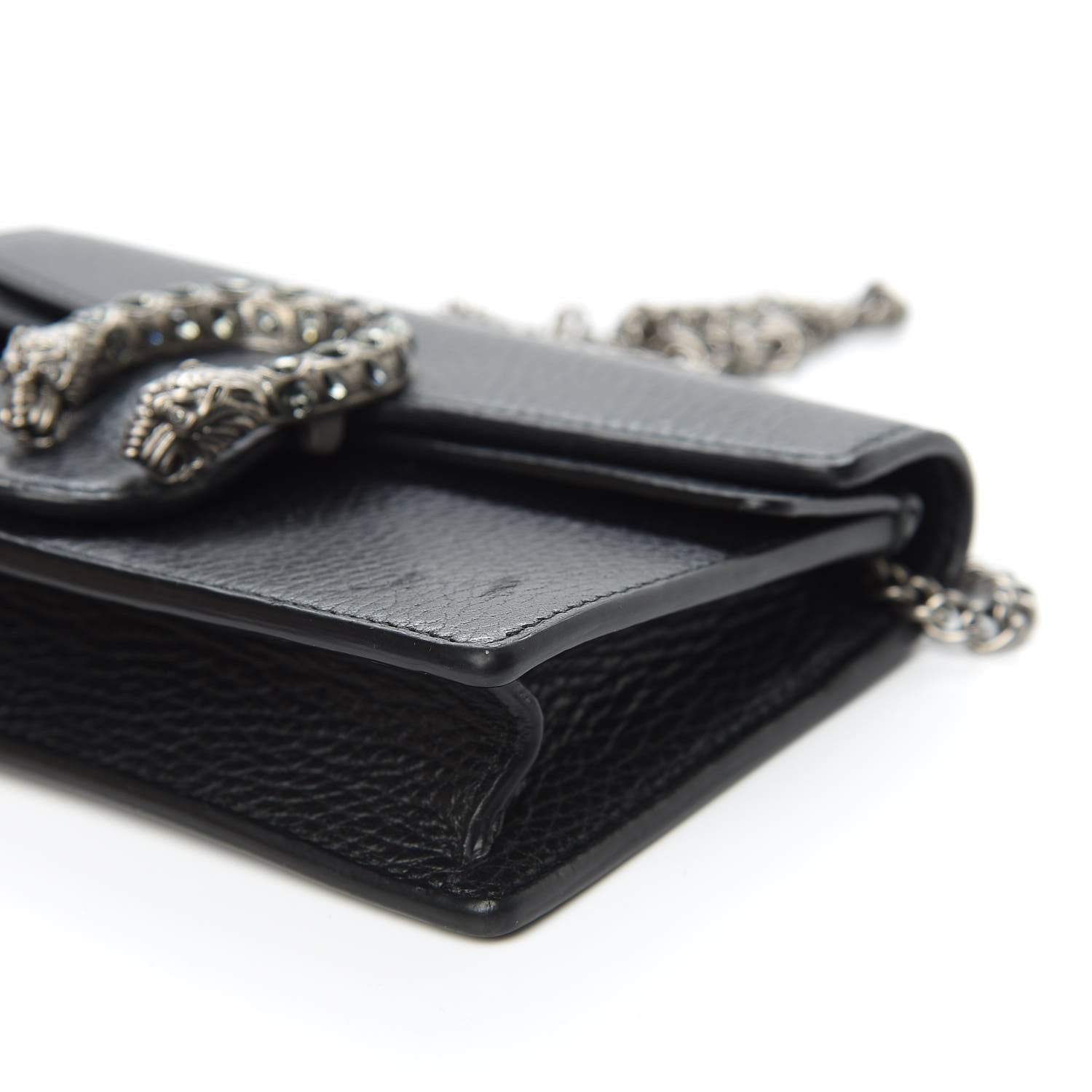 Gucci Calfskin Super Mini Dionysus Shoulder Bag Black 9 of 9
