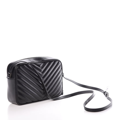 Saint Laurent Calfskin Matelasse Monogram Lou Camera Bag Black 3 of 8