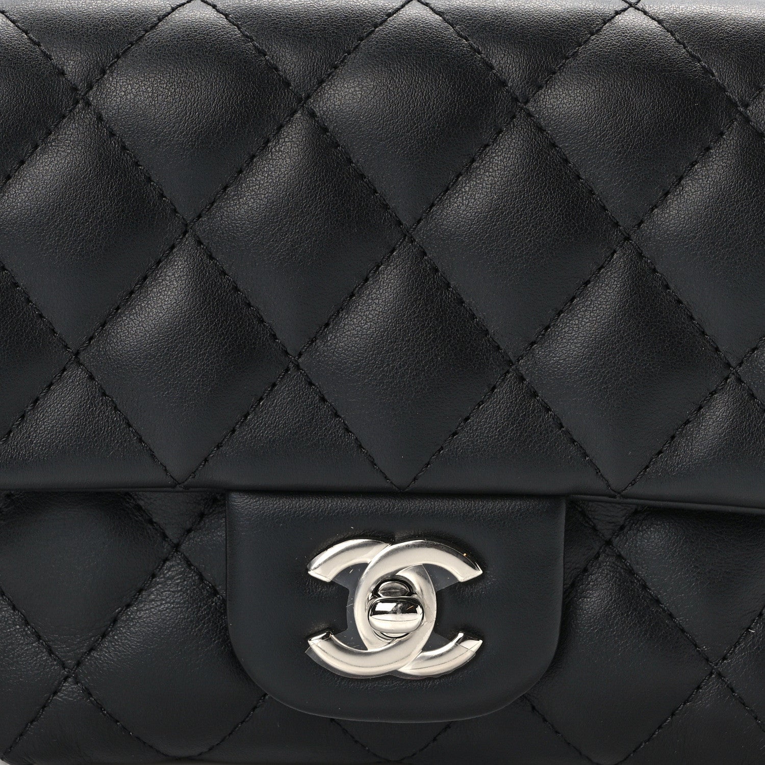 Chanel Calfskin Quilted CC Uniform Flap Belt Bag Black 9 of 12