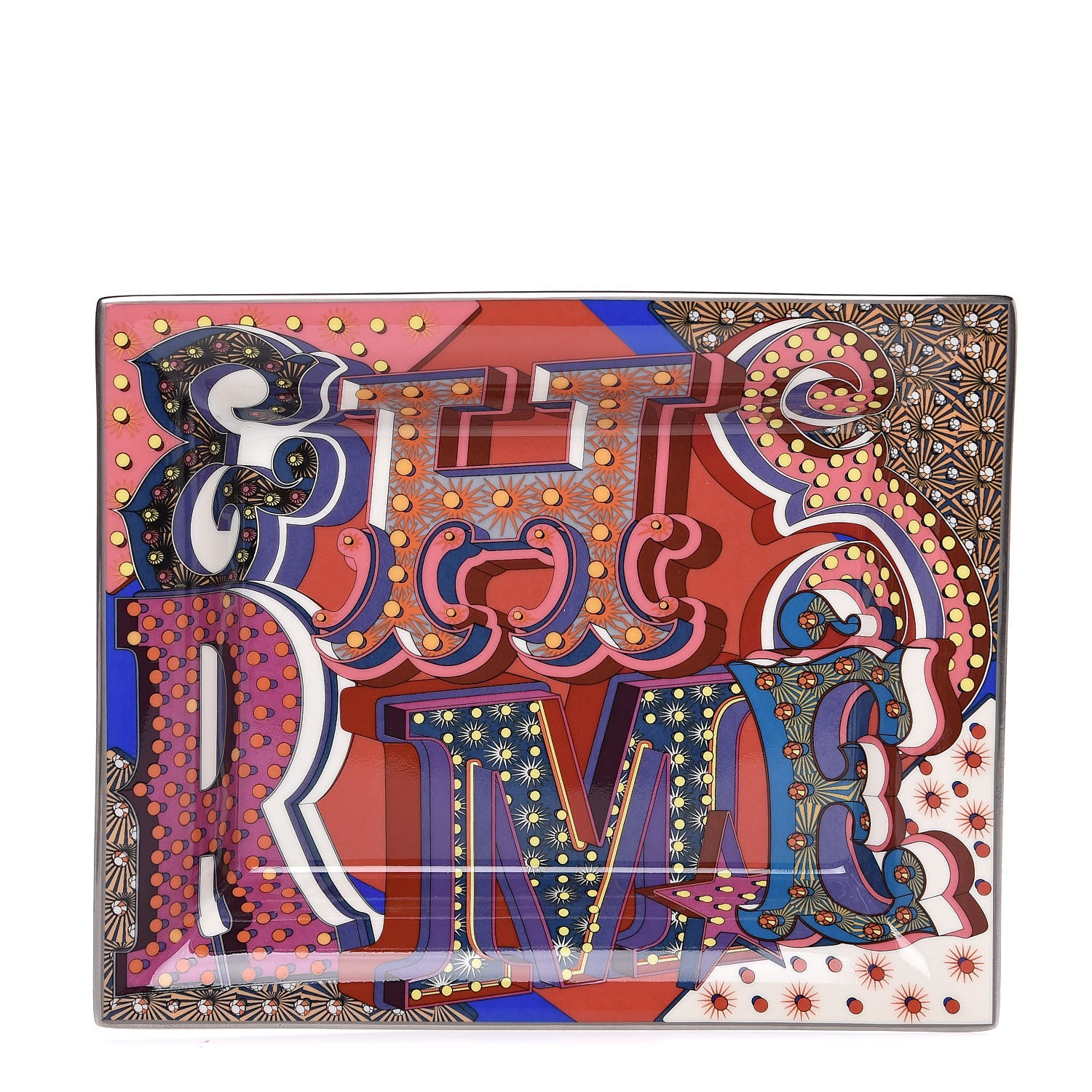 Hermes Porcelain Electrique Change Tray Pourpre 1 of 5