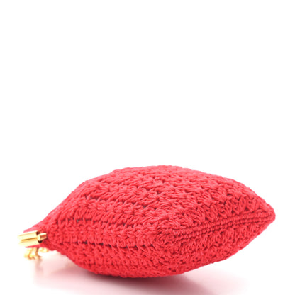 Fendi Fabric Crochet Baguette Phone Bag Red 3 of 7