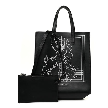 Givenchy Calfskin Bambi Print Small Stargate Shopper Tote Black 1 of 17
