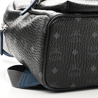 MCM Visetos Chevron Stripe Small Stark Backpack Black 8 of 9