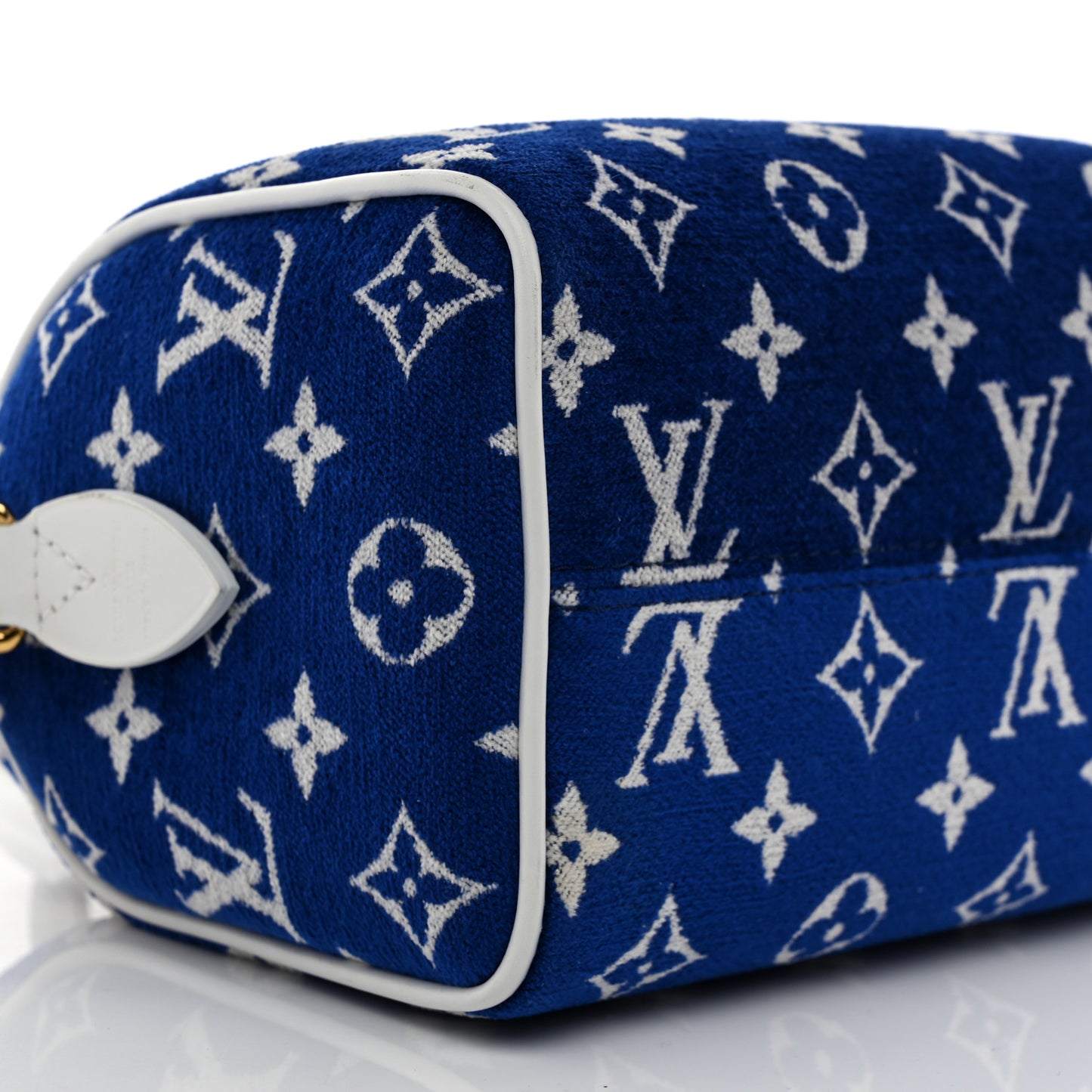 Jacquard Velvet Monogram LV Match Speedy Bandouliere 20 Blue