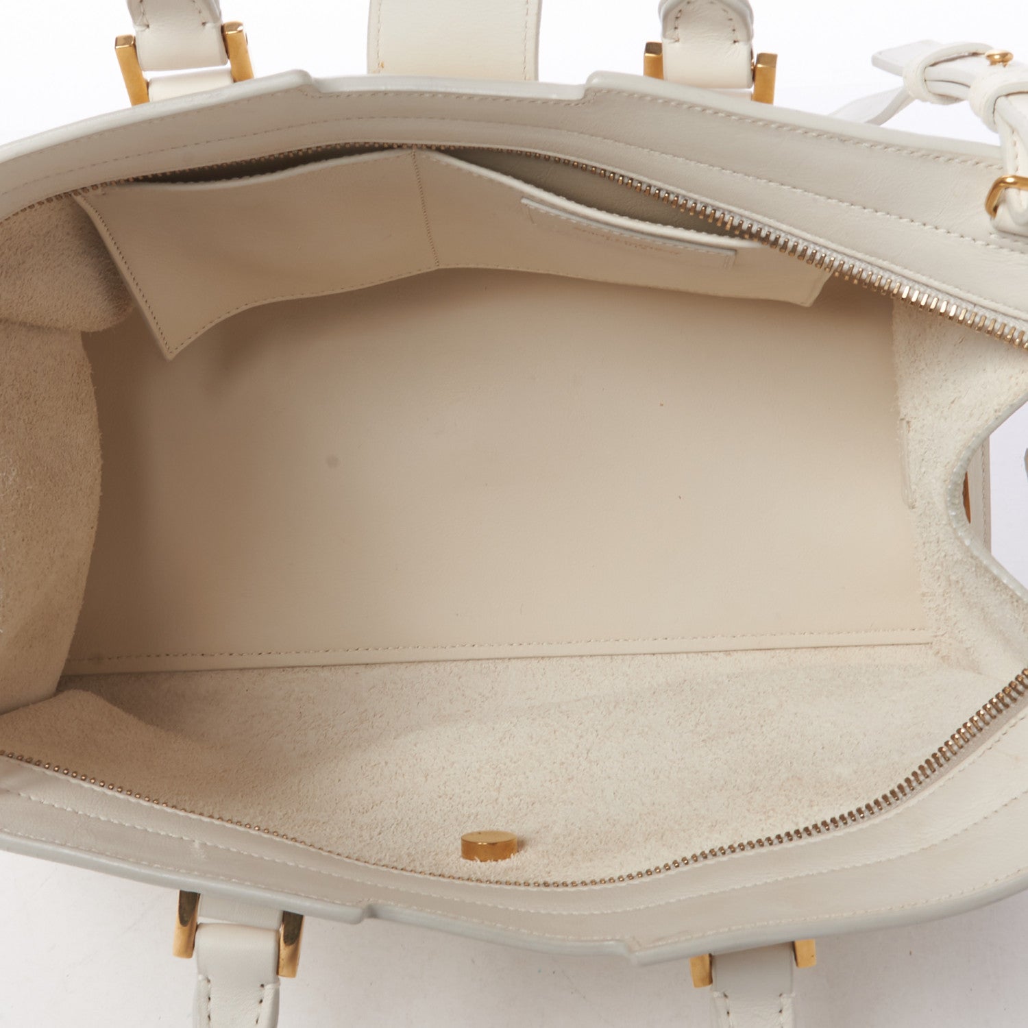 Saint Laurent Calfskin Small Classic Y Cabas White 6 of 16