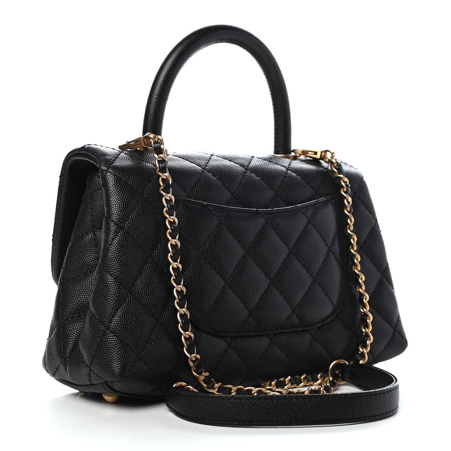 Chanel Caviar Quilted Mini Coco Handle Flap Black 3 of 9
