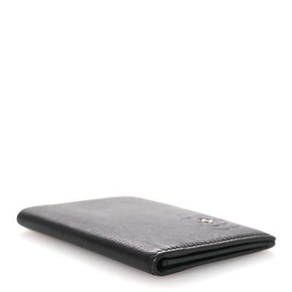 Chanel Goatskin Camellia Card Holder Wallet Black 4 of 8