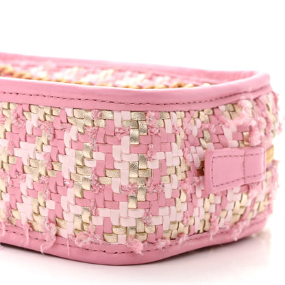 Chanel Metallic Lambskin Viscose Woven Camera Case Rose Beige 10 of 11