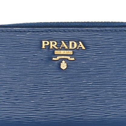 Prada Vitello Move Zip Around Key Holder Bleutte 8 of 12
