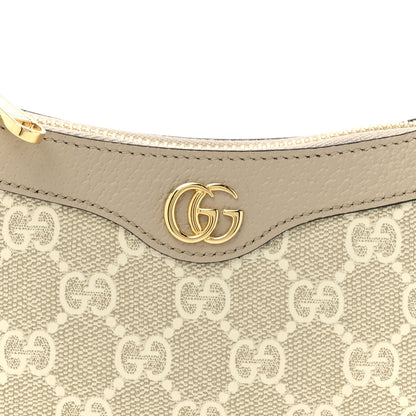 Gucci GG Supreme Monogram Textured Dollar Calfskin Web Mini Ophidia GG Handbag Beige Mystic White Oatmeal 8 of 11