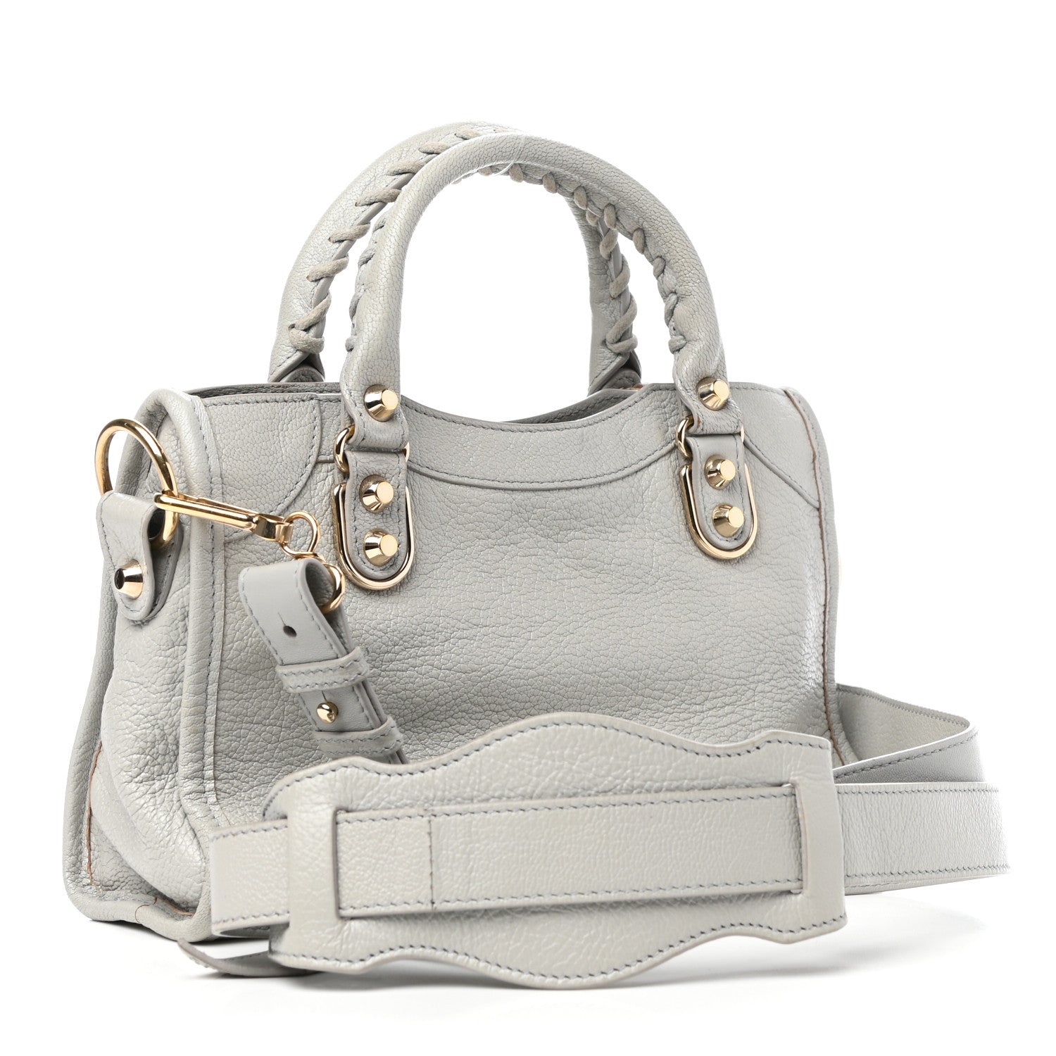 Balenciaga Chevre Gold Metallic Edge Hardware Mini City Gris Perle 3 of 10