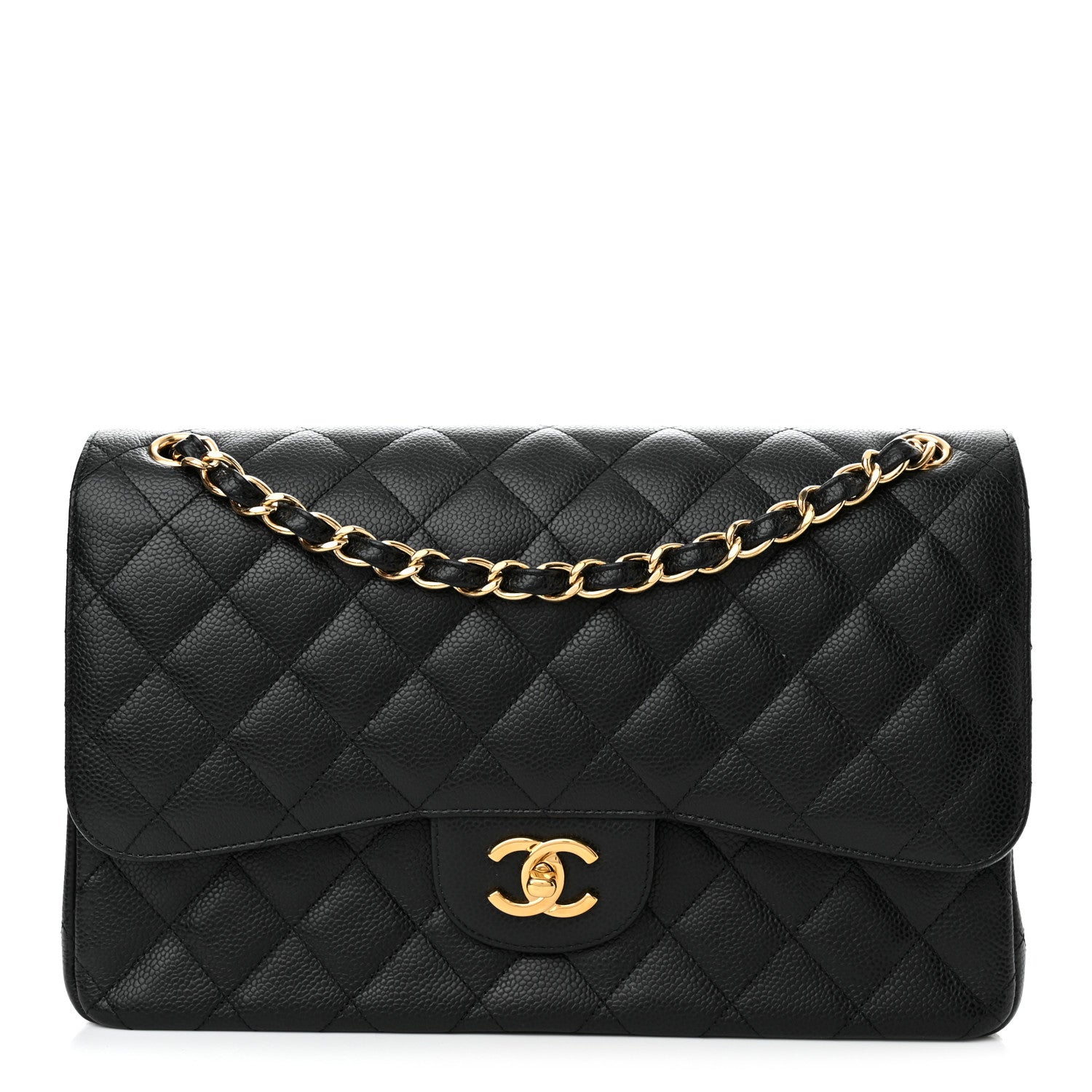 Chanel Caviar Quilted Jumbo Double Flap Black 1 of 11