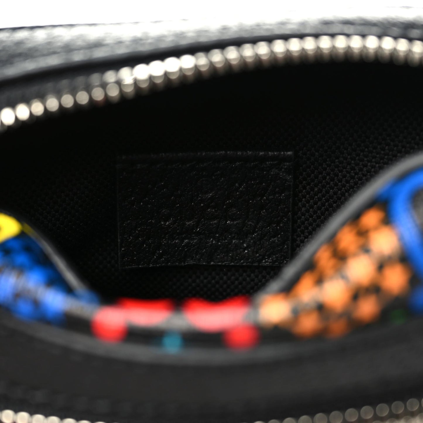 GG Supreme Monogram Psychedelic Messenger Bag Black