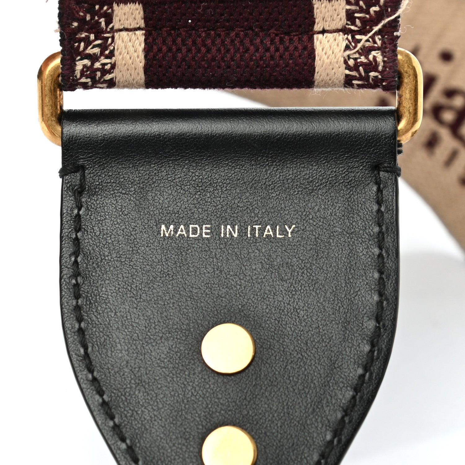 Christian Dior Canvas Embroidered Shoulder Strap Burgundy 5 of 5